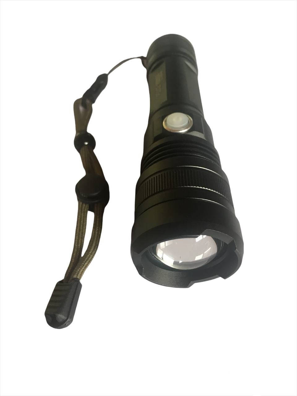 

Ручной фонарь на аккумуляторе Police, USB-зарядка, цвет черный