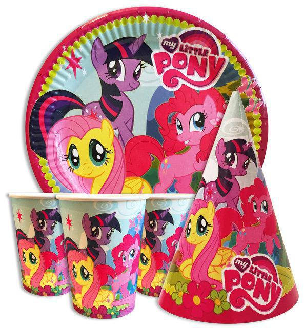 

Набор одноразовой посуды Маленькие Пони 10 тарелок , 10 стаканчиков , 10 колпачков