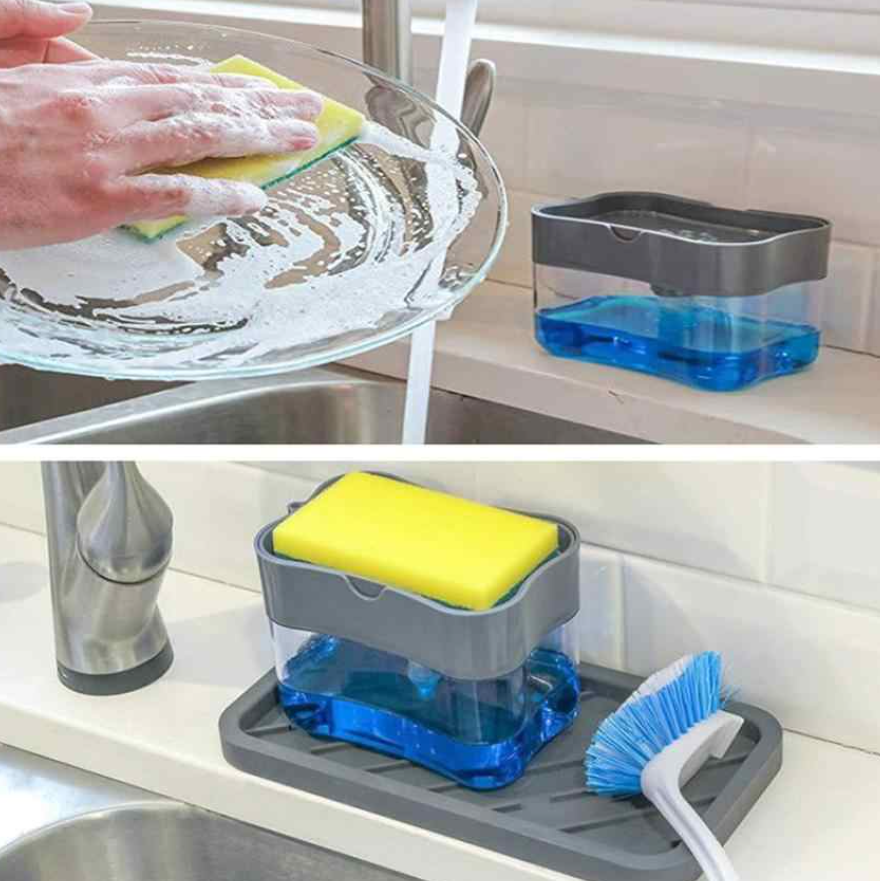 

Диспенсер дозатор для моющего средства с губкой для кухни Sponge Caddy! наилучший