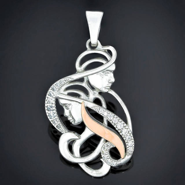 

Кулон 523 Близнецы Rhodium