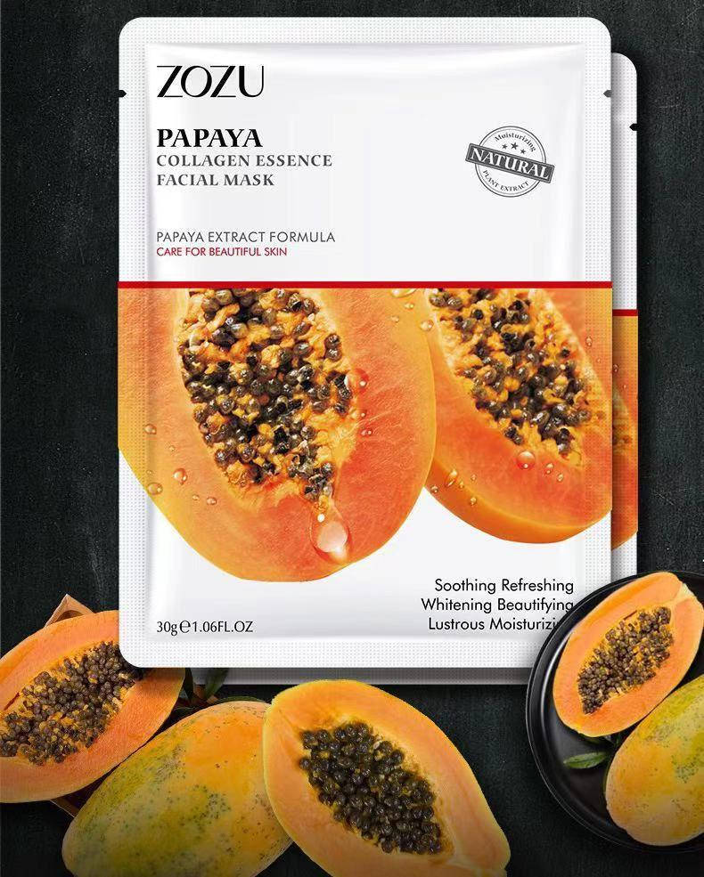 

Тканевая маска для лица Zozu Papaya Collagen Essence Facial Mask
