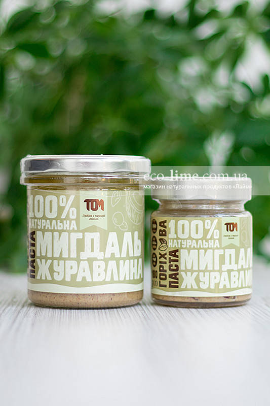 

Миндальная паста ТОМ с клюквой