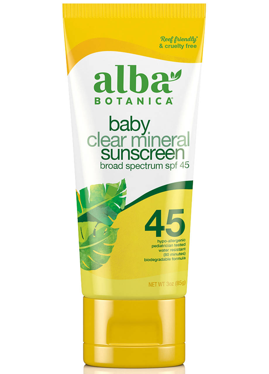 

Прозрачное минеральное солнцезащитное средство для малышей SPF 45