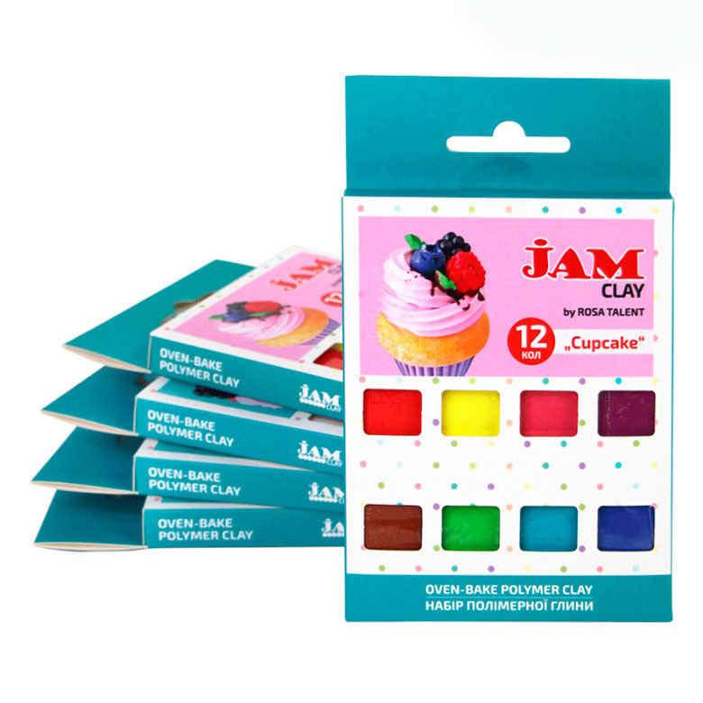 

Глина полимерная Jam Clay набор 12шт по 20г Cup cake 5059010