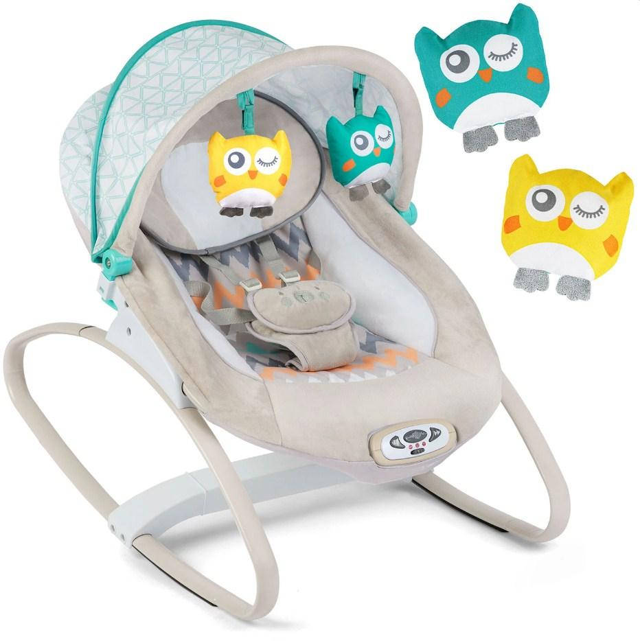 

Колыбель-качалка с вибрациями и музыкой Ricokids серый 7320
