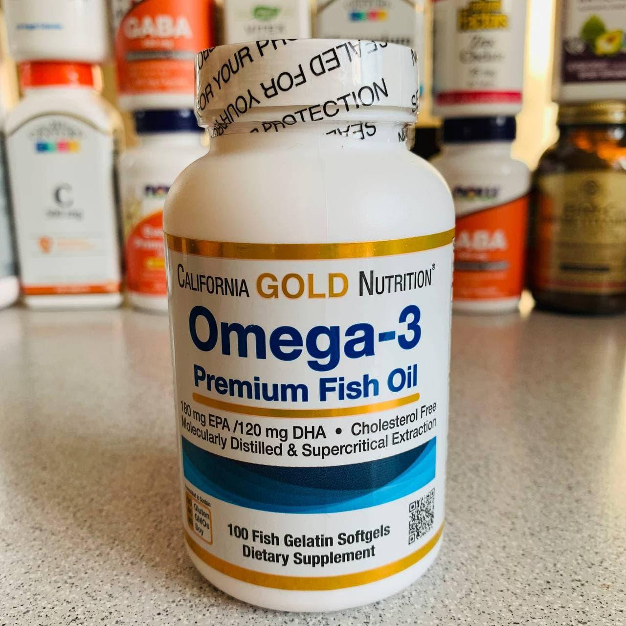 

California Gold Nutrition, Omega-3, Омега-3, рыбий жир премиального качества, 100 капсул