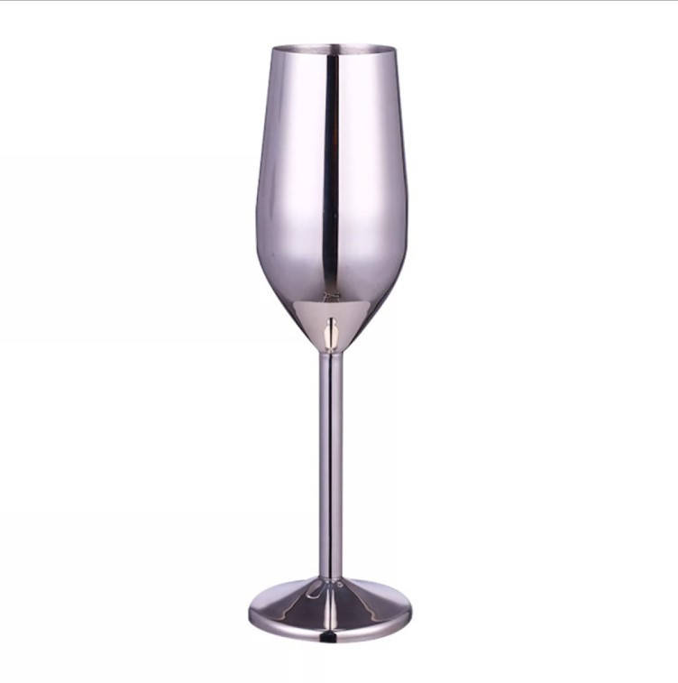 

Бокал для шампанского REMY-DECOR серебро из нержавеющей стали, Серый