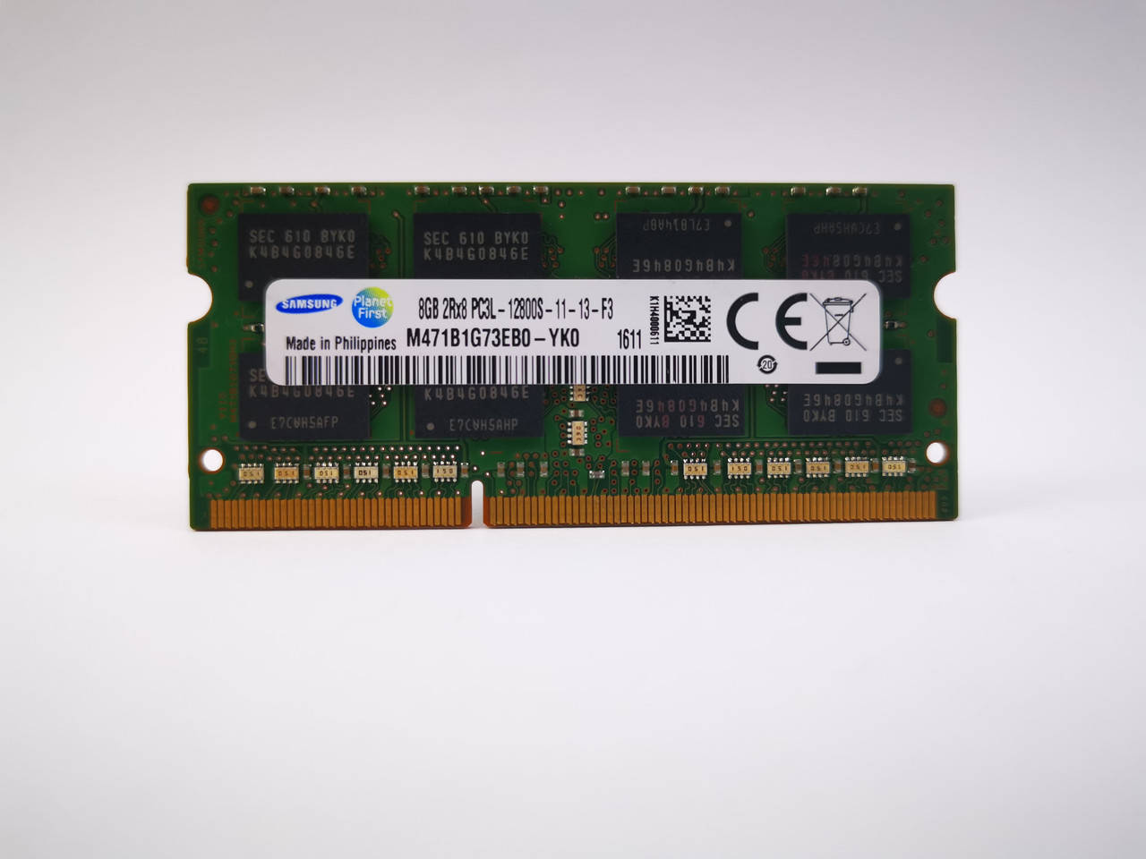

Оперативная память для ноутбука SODIMM Samsung DDR3L 8Gb 1600MHz PC3L-12800S (M471B1G73EB0-YK0) Б/У