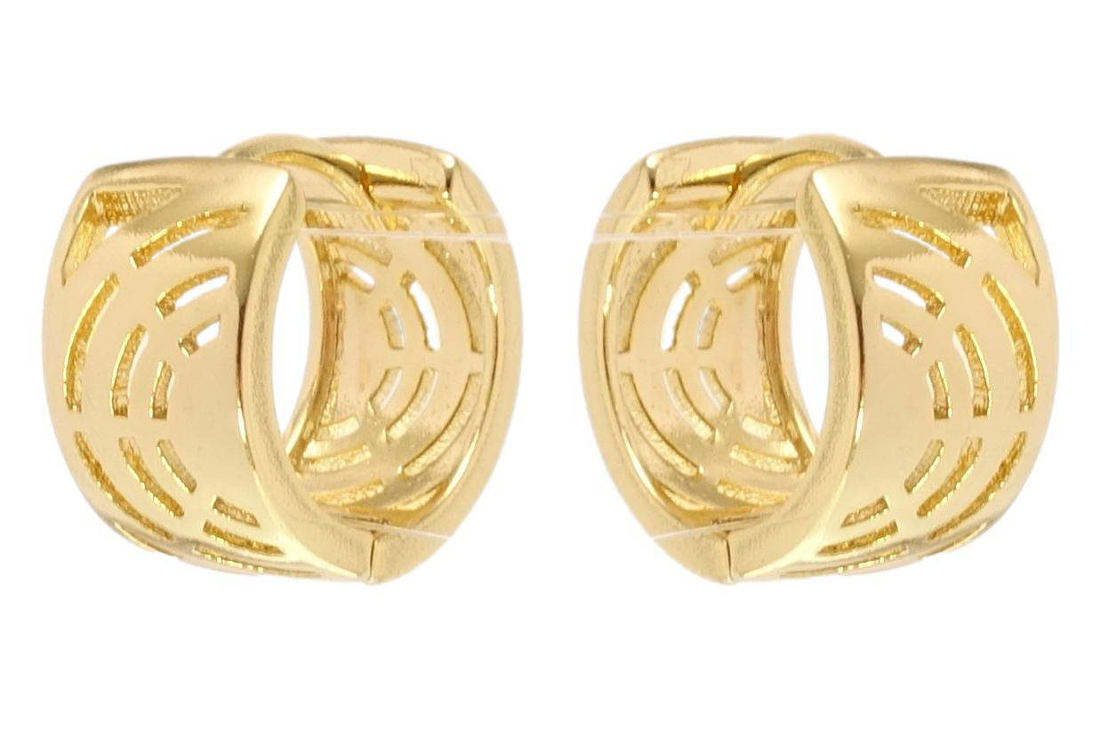 

Серьги Xuping Позолота 14K колечки "Резная паутинка"
