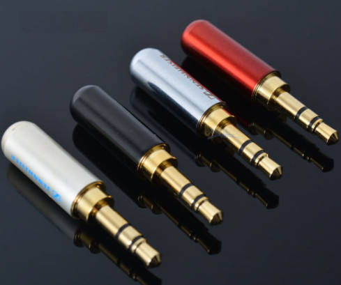 

3066 Штекер джек разъём 3,5 стерео металл красный