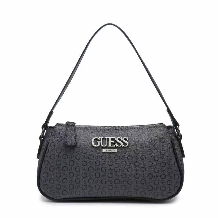 

Женская сумка GUESS багет через плечо черная, Черный