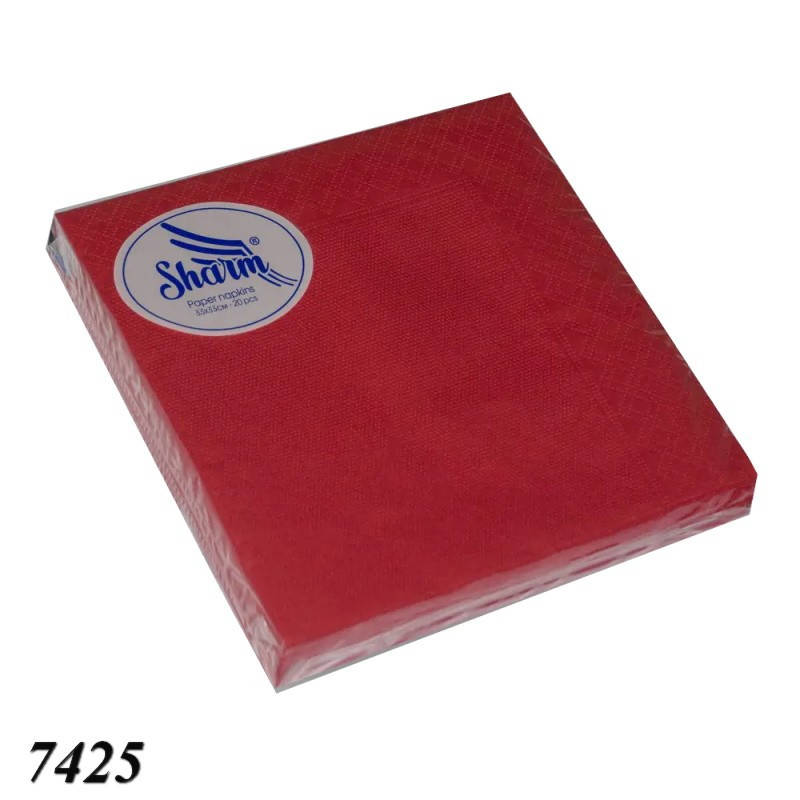 

Серветка 33*33^ 20 шт.(2ш) Sharm (1/30) червона арт. 7425