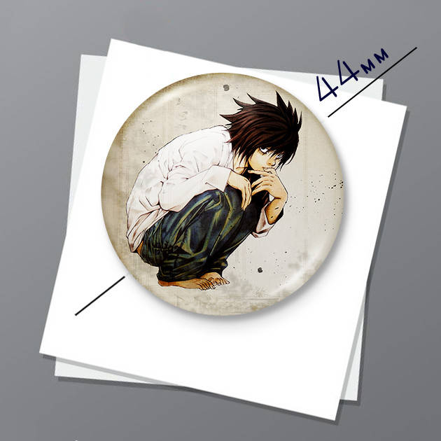 

"L (Тетрадь смерти / Death note)" магнит круглый Ø44 мм