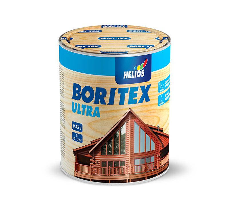 

Лазурь для дерева с воском HELIOS BORITEX Ultra, каштан, 0,75л (полупрозрачная краска)