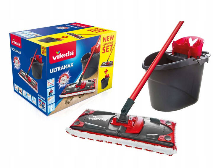 

Набор для уборки швабра+ведро VILEDA UltraMax Box (Оригинал), Красный