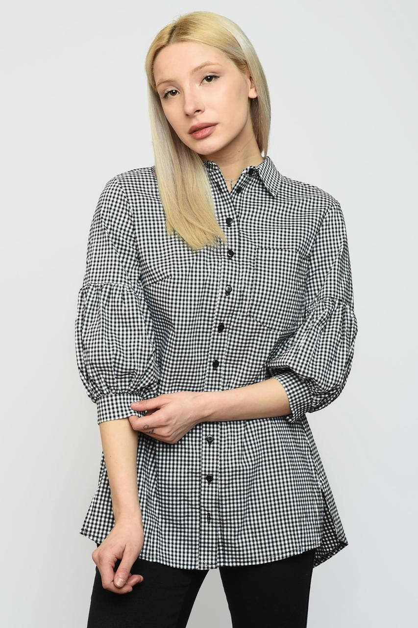 

Рубашка женская черно-белая AAA 143245M, Белый