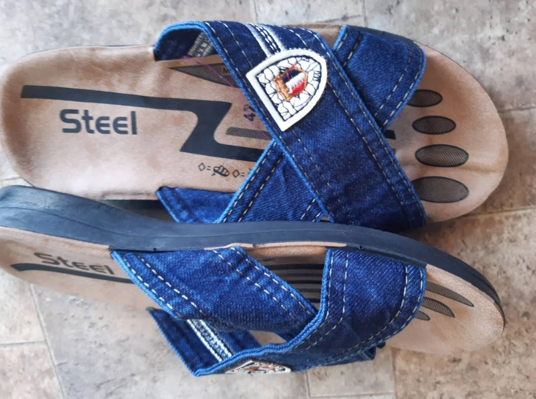 

Тапочки мужские джинсовые ортопедические , 41-45 размеры. 45