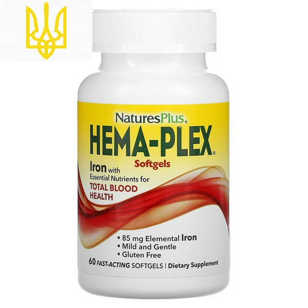 

Nature`sPlus HEMA-PLEX Железо Комплекс для здоровья крови 60 капсул