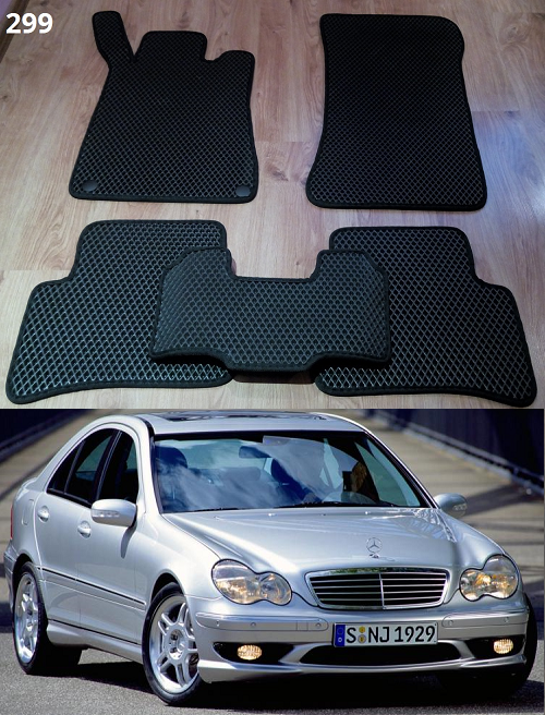 

Коврики ЕВА в салон Mercedes C-Class W203 '00-07, Черный