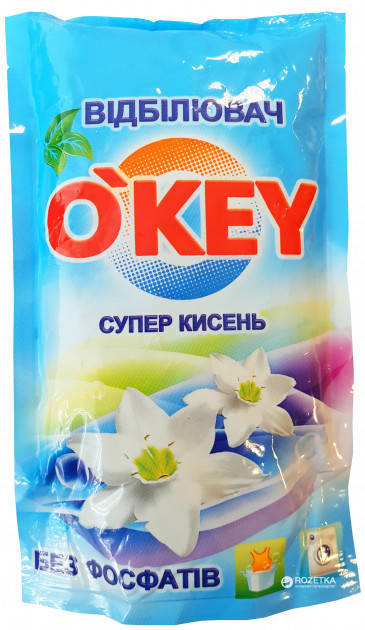 

Отбеливатель O'key Супер Кислород Для белого белья, 200г