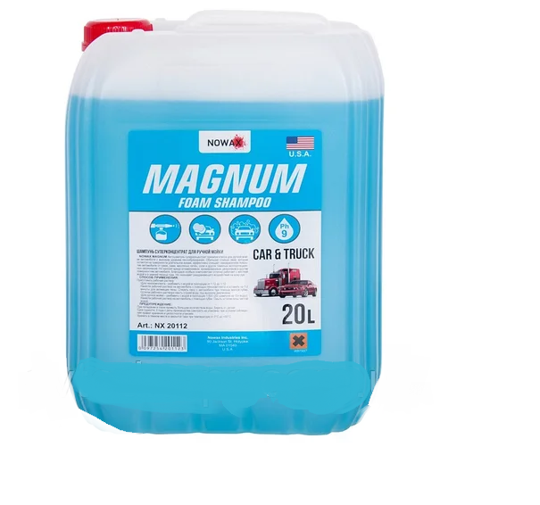 

Активная пена шампунь для ручной мойки Magnum 20л NANO FOAM SHAMPOO Nowax NX20112