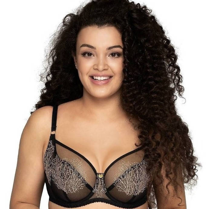 

Бюстгальтер большого размера черный мягкий Ava 1945 85J