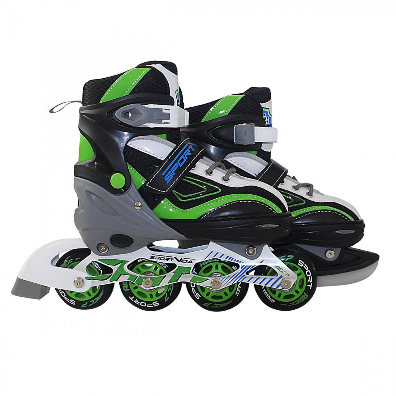 

Роликовые коньки SportVida 4 в 1 SV-LG0035 Size 35-38 Black/Green/White, Разные цвета