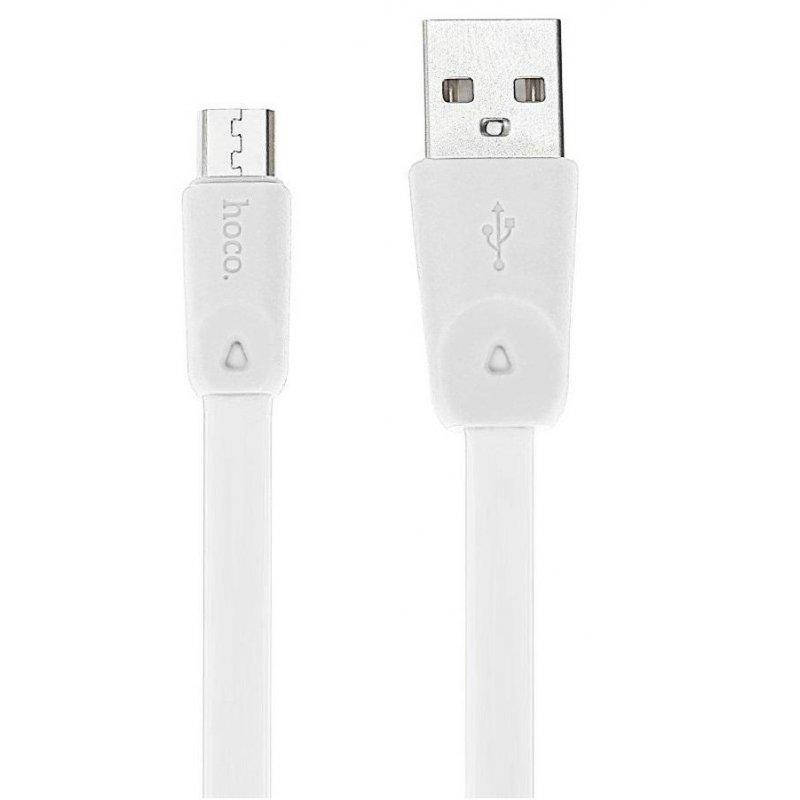 

Кабель для зарядки телефона Android microUSB HOCO X9 200см |2A| Белый