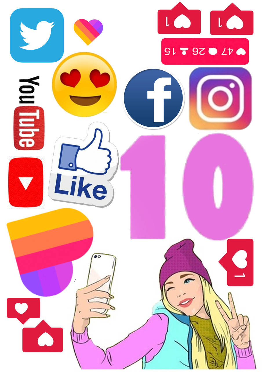 

Вафельные картинки Likee 7, Белый