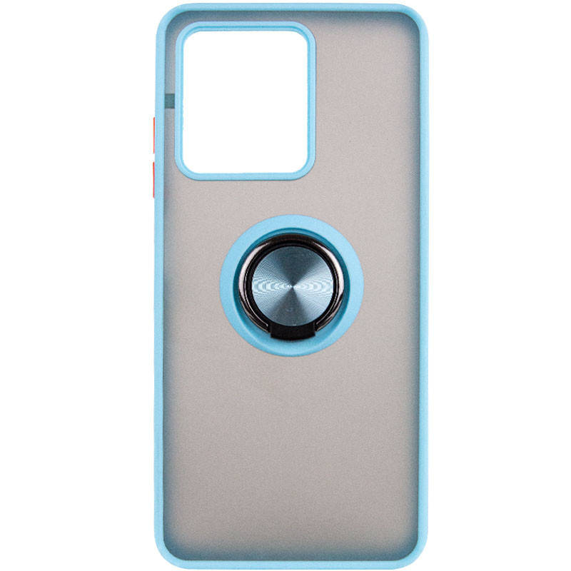

TPU+PC чехол Deen ColorEdgingRing for Magnet для ZTE Blade V30, Голубой