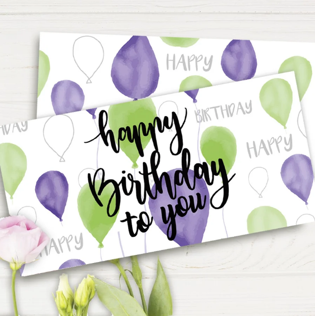 

Конверт для денег "Happy Birthday to you"