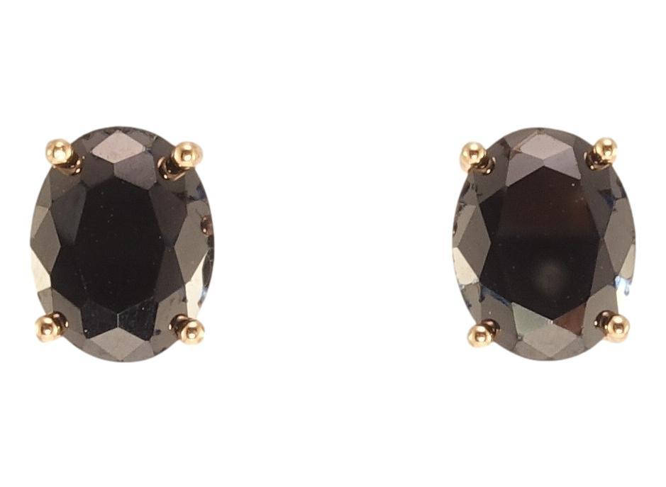 

Серьги Xuping Позолота 18K гвоздики (пусеты) "Черные кристаллы" 7х9мм