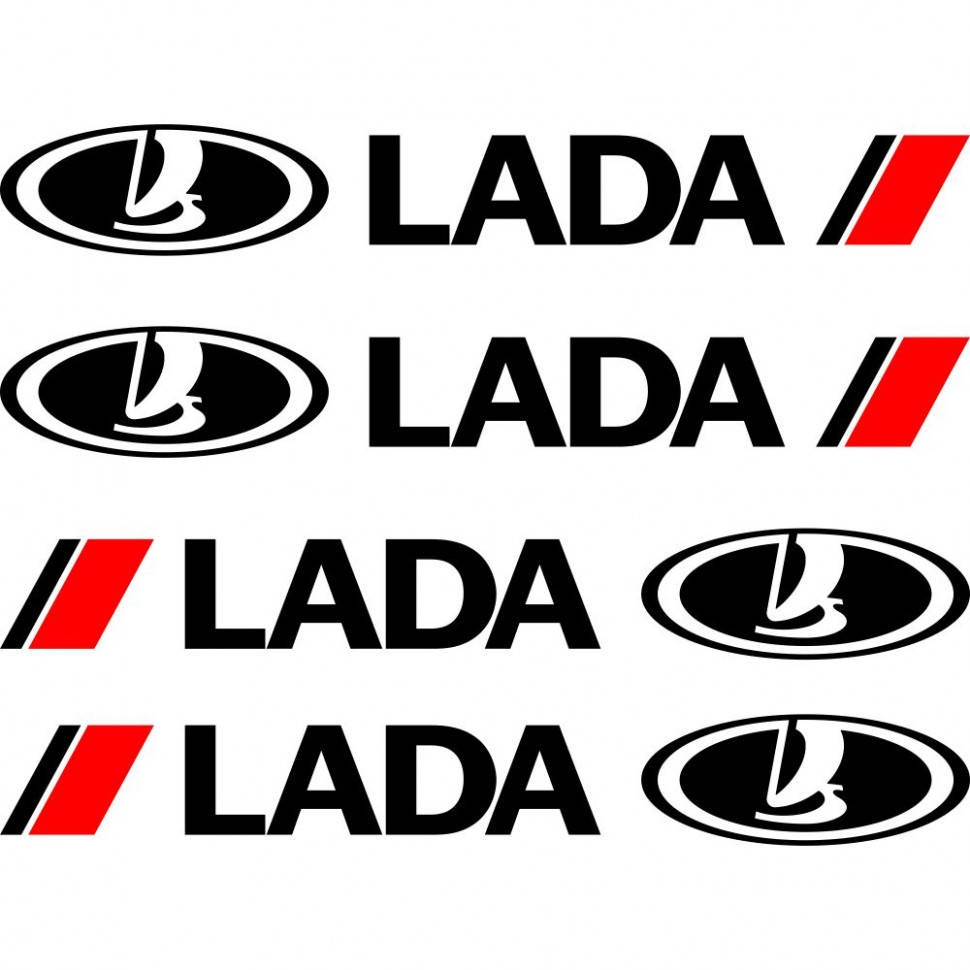 

Набор виниловых наклеек на ручки авто - Lada (4 шт.)