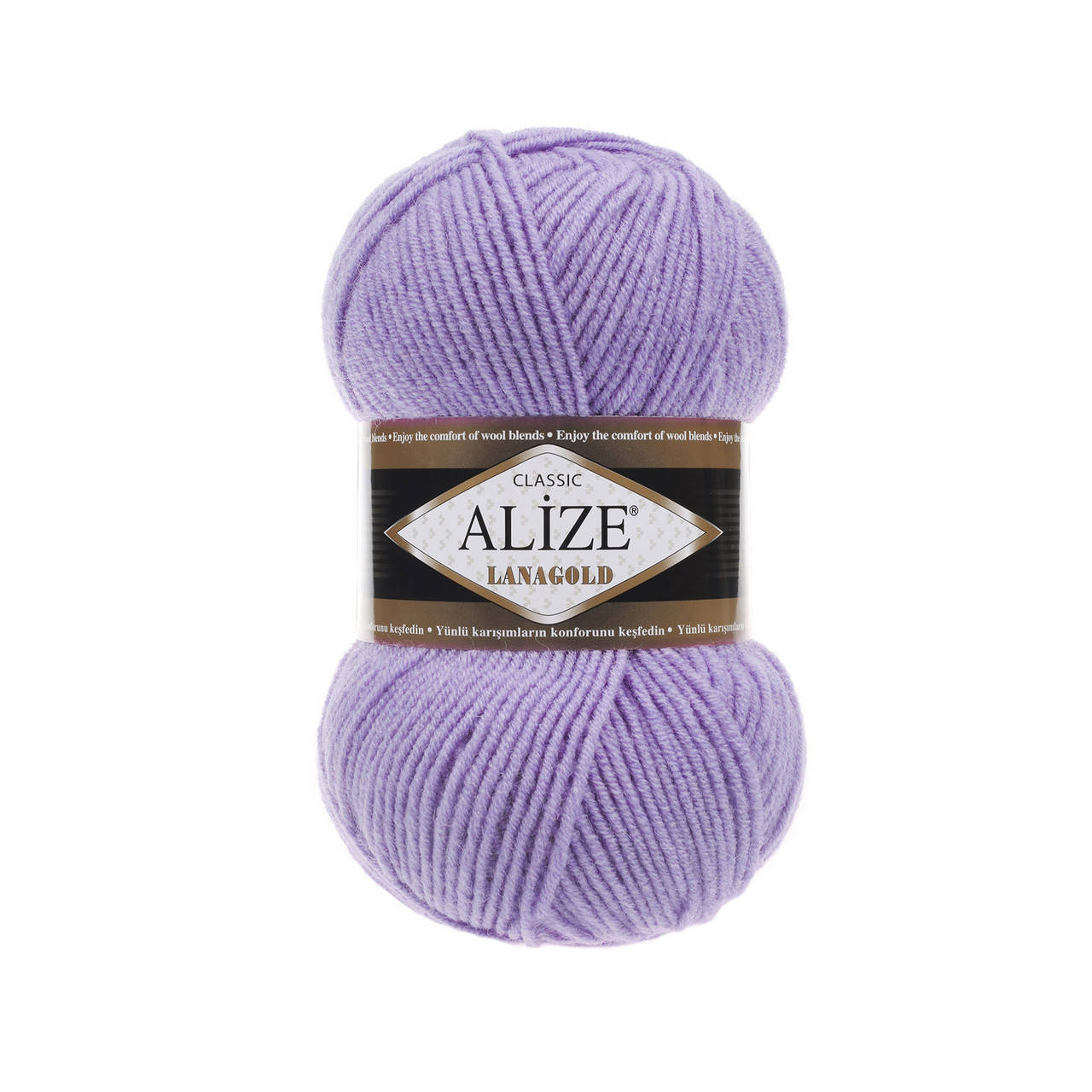 

Пряжа полушерстяная LANAGOLD ALIZE 49% - шерсть 51% -акрил лиловый 166
