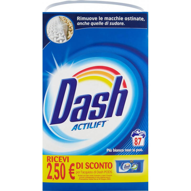 

Порошок для стирки универсального белья Dash Actilift Италия 87 стир