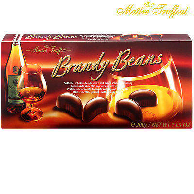 

Шоколадные конфеты пралине с бренди Brandy Beans Maitre Truffout Австрия 190г