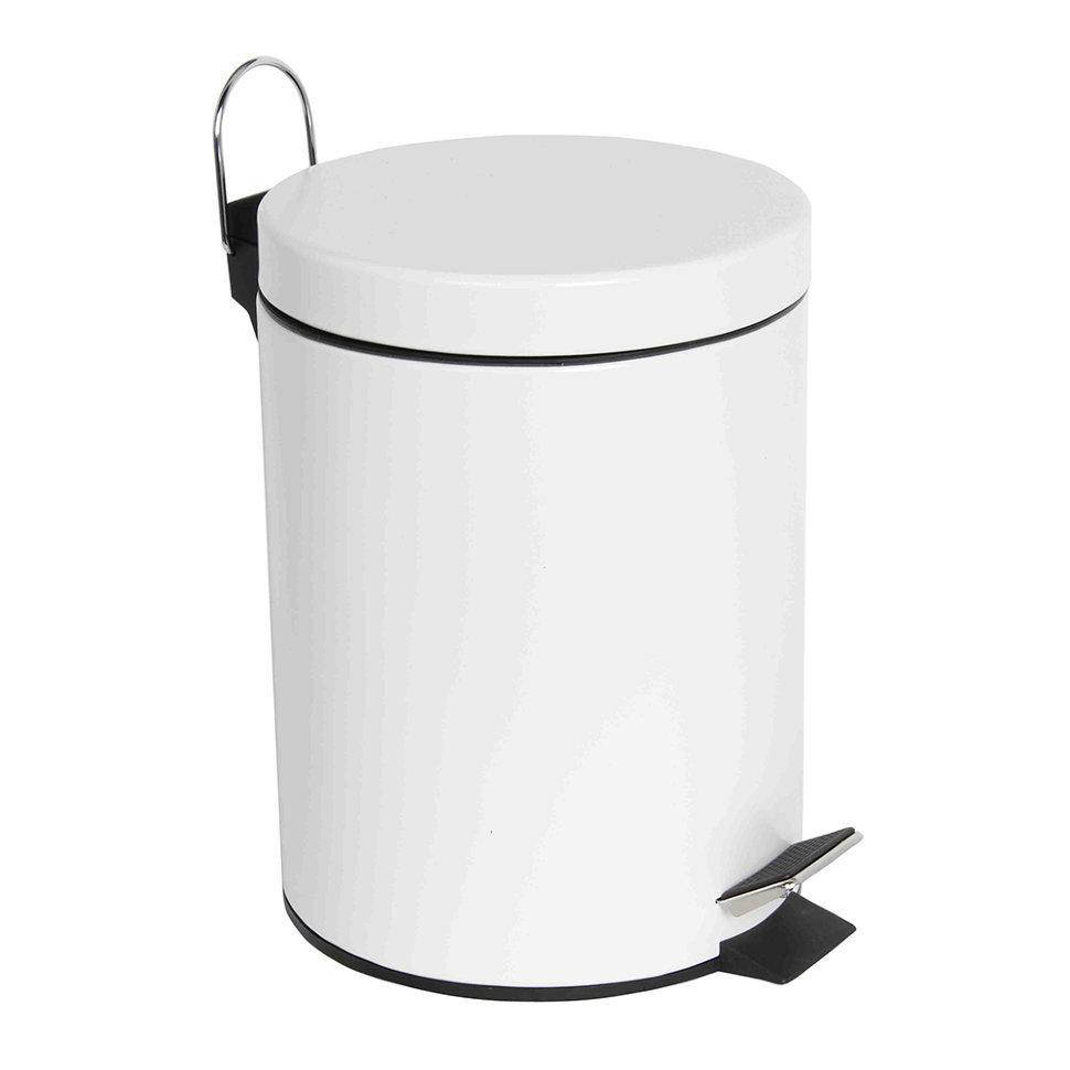 

Ведро 5л с педалью Trento Slow Motion белое, Белый