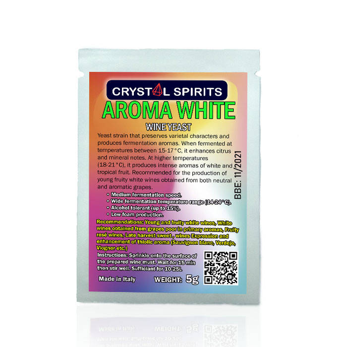 

Дрожжи для ароматных белых вин Crystal Spirits AROMA WHITE Wine Yeast