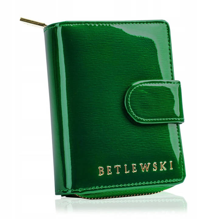 

Женский кожаный кошелек Betlewski с RFID  (BPD-BS-937) - зеленый, Зелёный
