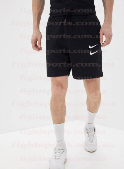 

Мужские Шорты черные Найк трикотажные летние для тренировок Nike XXL, Черный