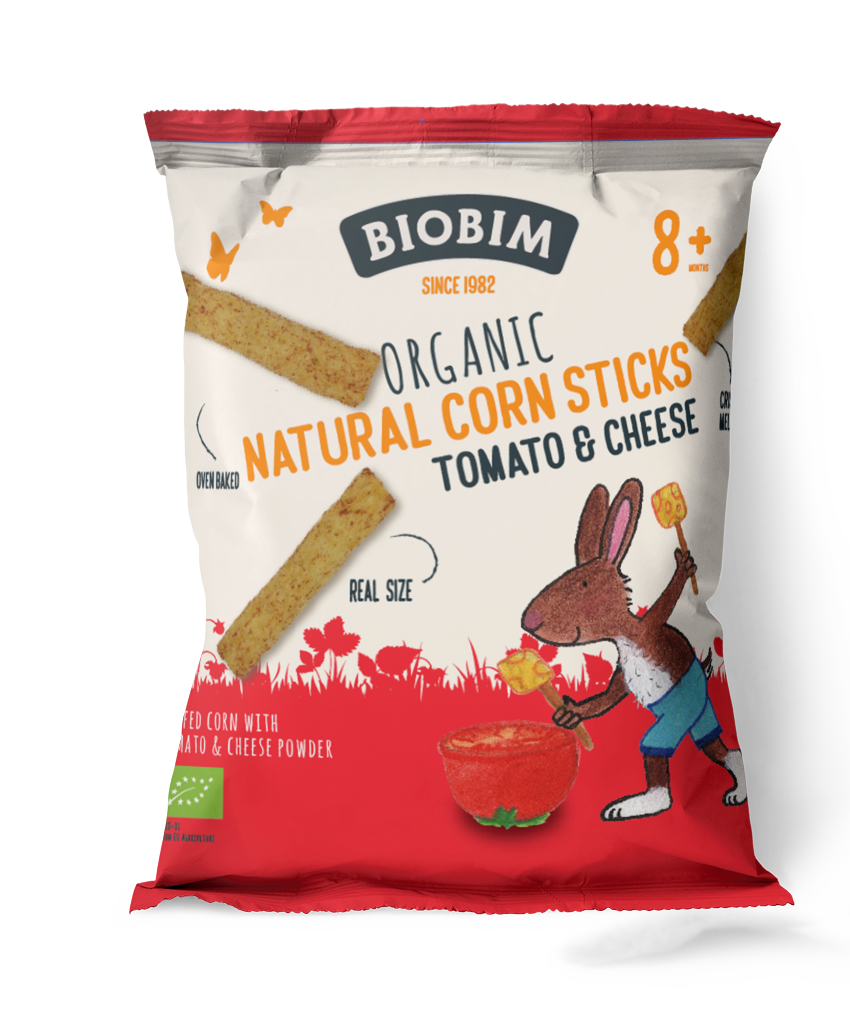 

Снеки органічні «Пафи кукурудзяні з томатом та сиром» BioBim, 25г