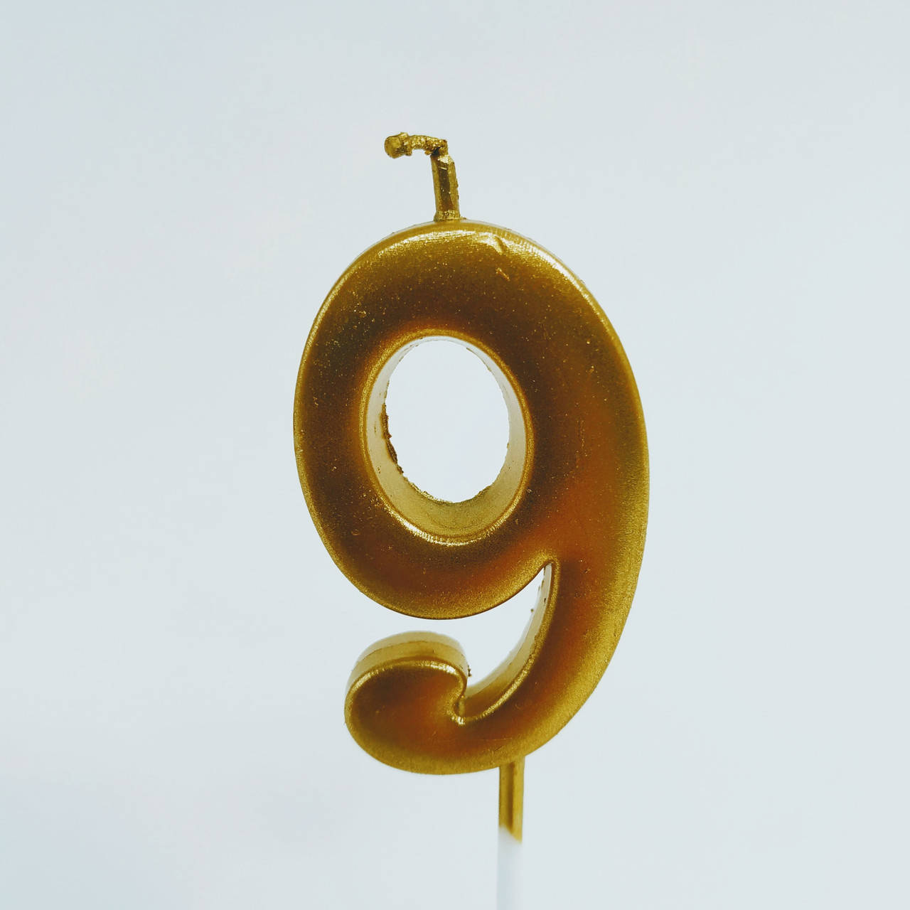

Свеча Цифра 9 золото - 1 шт