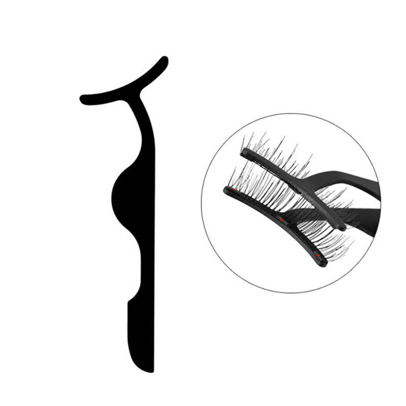 

Металлический пинцет аппликатор для магнитных накладных ресниц специальный, Черный