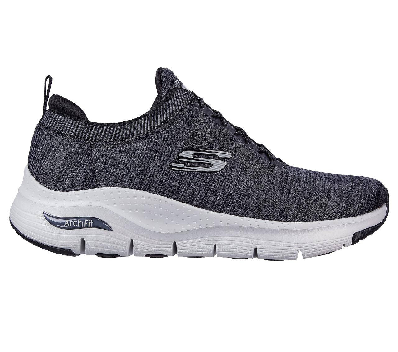

Оригінальні чоловічі кросівки Skechers Arch Fit - Waveport (232301 BKGY) 46, Черный