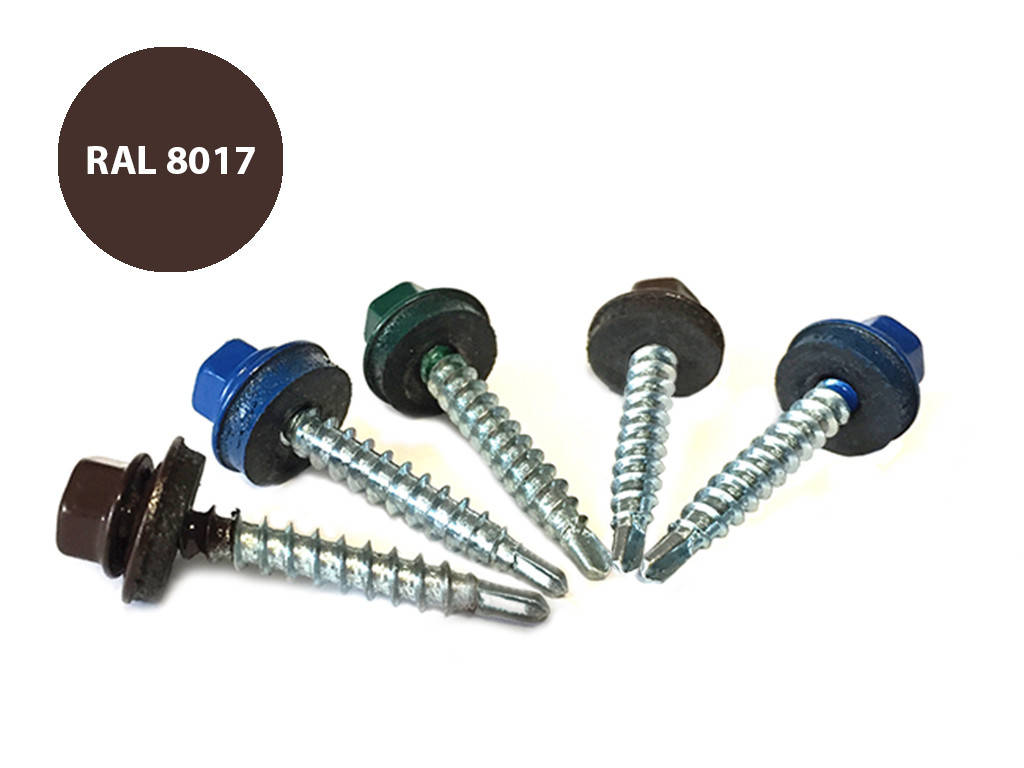 

Cаморез кровельный по дереву окрашенный RAL8017 DIN 7504K КИТАЙ 4,8 x 35 мм (250 шт.)