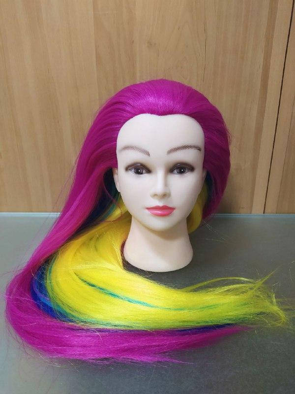 

Голова манекен для причесок с цветными волосами, ET 5