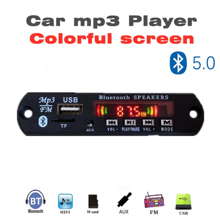 

Buetooth 5.0 с микрофоном Радио Авто Модуль mp3 декодер + Запись!