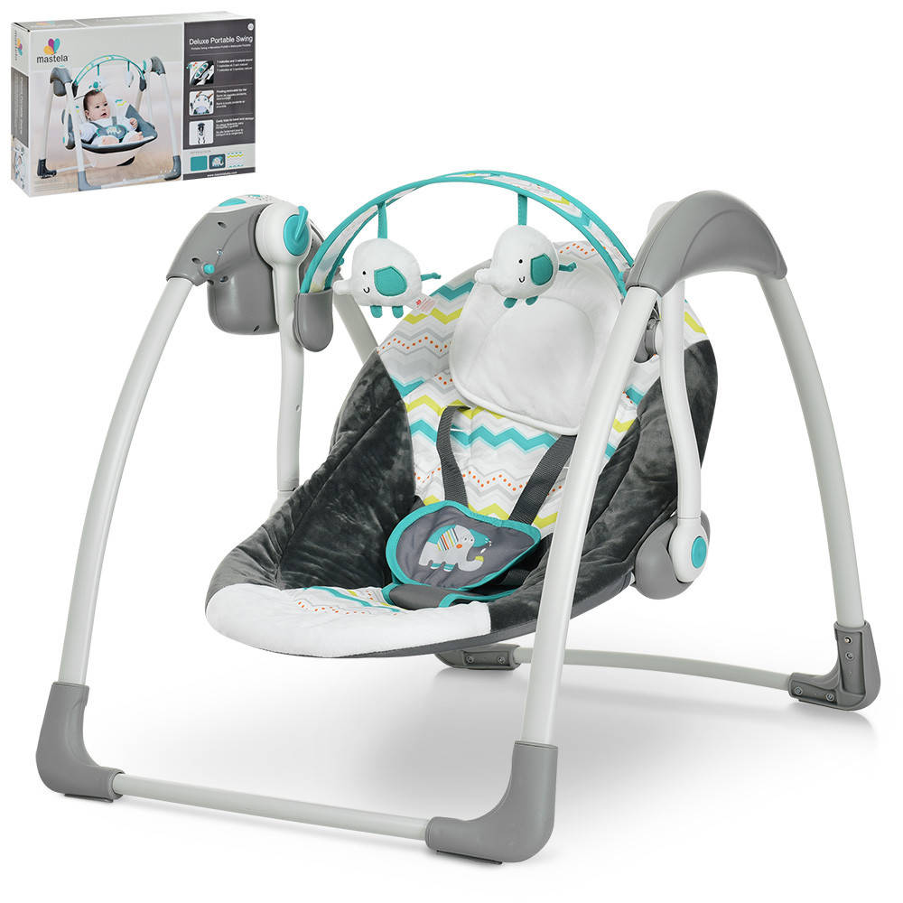 

Детские качели-шезлонг Bambi 6503 Mastela Deluxe Portable Swing (серо-синий)