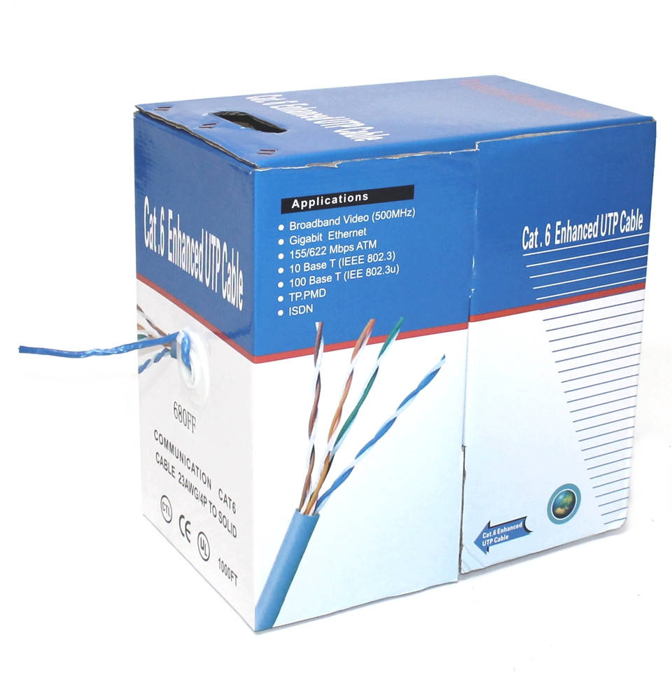 

Витая пара Бухта 305 м для внешних работ CAT 6 Кабель сетевой UTP LAN Ethernet Лан