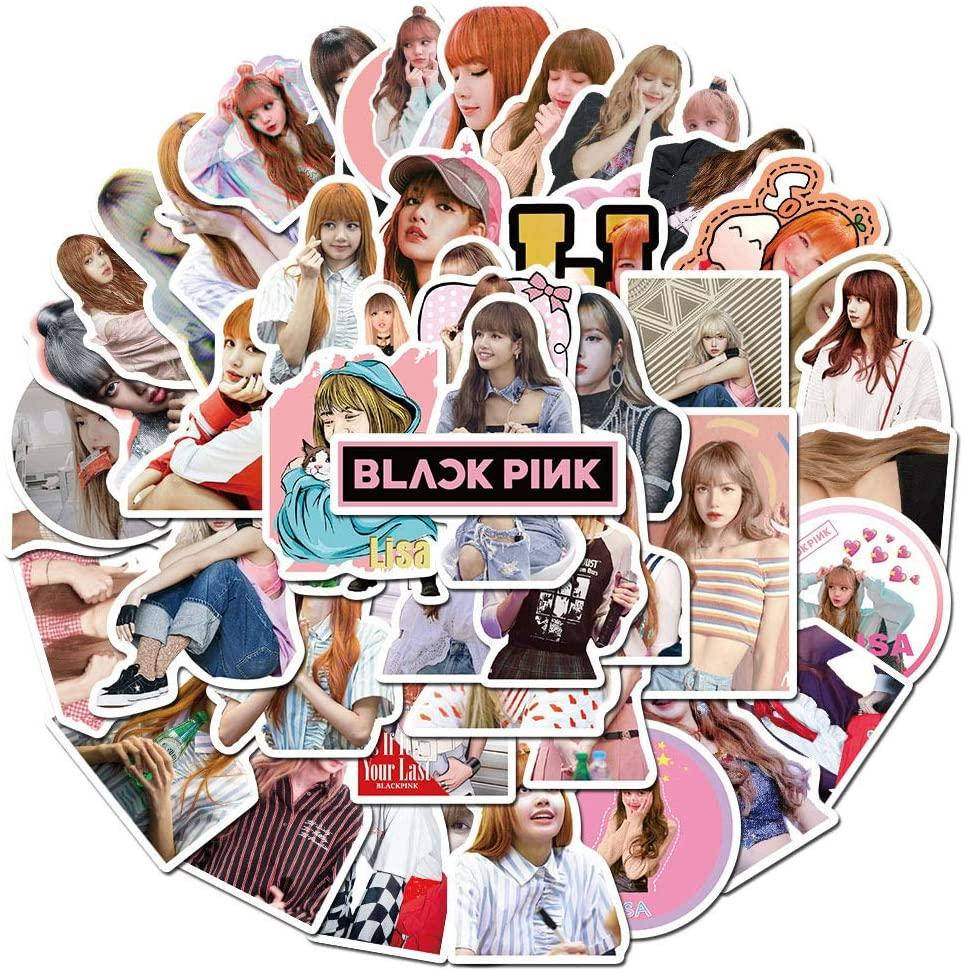 

Набор наклеек BLACKPINK LISA , K-Pop - 50 шт| Блэкпинк, Кей-поп - Водостойкие стикеры для оклеивания